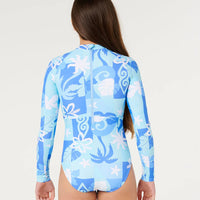 Girls Bathing Suit - Rip Curl Tropical Dawn UPF Long-sleeve Suit (8-16)