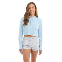 Ladies Sun Shirt - Pelagic Vaportek Hooded Cropped Fishing Shirt