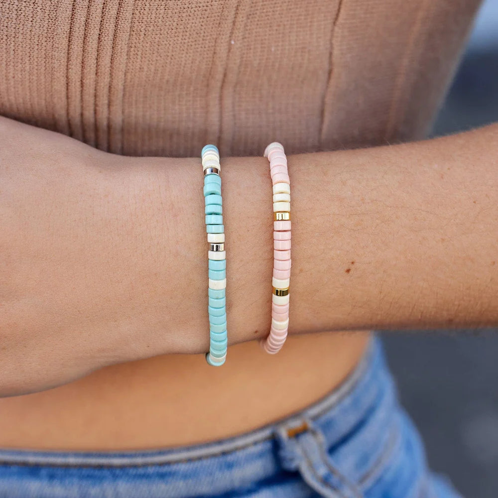 Bracelet - Pura Vida Disc Sealife Stretch Bracelet