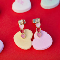 Earring - Pura Vida Smitten Heart Drop Earrings