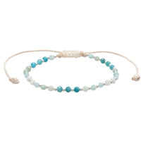 Bracelet - Lotus and Luna 3mm Moon + Sea