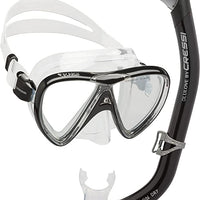 Mask / Snorkel Set Adult - Cressi Ikarus Mask / Orion Dry Snorkel Set