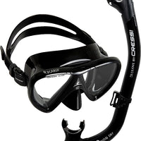 Mask / Snorkel Set Adult - Cressi Ikarus Mask / Orion Dry Snorkel Set