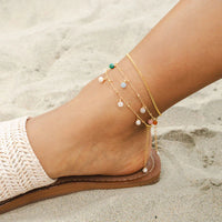 Anklet - Lotus and Luna Dew Drops Healing Anklet