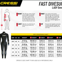 Wetsuit - Ladies Cressi Fast 5 mm Wetsuit