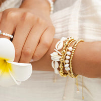 Bracelet - Lotus and Luna Gold Beads Bracelets