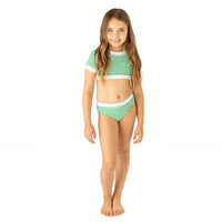 Girls Bathing Suit - Shade Critters Cropped Short Sleeve 2pc Swimsuit