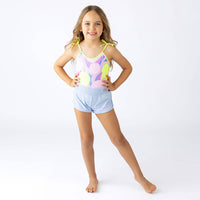 Girls Shorts - Shade Critters Girls Smocked Waist Active Shorts
