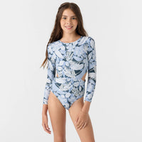 Girls Bathing Suit - O'Neill Girls Palmetto Tropical Cut One Piece