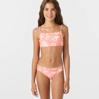 Girls Bathing Suit - O'Neill Girls Sandy Seashells Square Neck Bralette Set