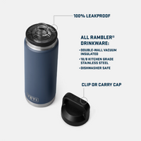 Water Bottle - 26oz Rambler Bottle with Chug Cap