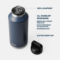 Water Bottle - 64oz Rambler Bottle with Chug Cap