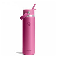Wide Mouth Bottle - 24oz With Flex Straw Cap