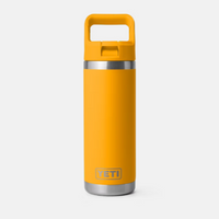 Water Bottle - 18oz Rambler Bottle with Color Matched Straw Cap