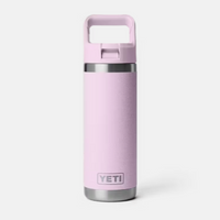Water Bottle - 18oz Rambler Bottle with Color Matched Straw Cap