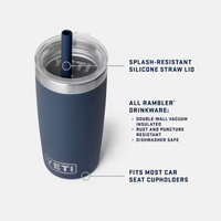 Water Bottle - Rambler Jr 10oz Tumbler with Silicone Straw Lid