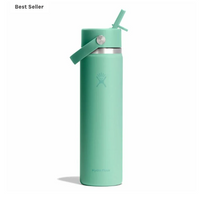 Wide Mouth Bottle - 24oz With Flex Straw Cap