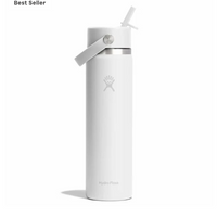 Wide Mouth Bottle - 24oz With Flex Straw Cap