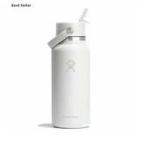 Wide Mouth Bottle - 32oz With Flex Straw Cap