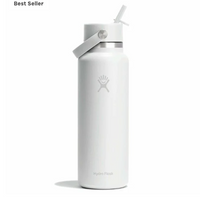 Wide Mouth Bottle - 40oz With Flex Straw Cap