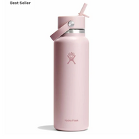 Wide Mouth Bottle - 40oz With Flex Straw Cap