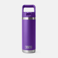 Water Bottle - 18oz Rambler Bottle with Color Matched Straw Cap