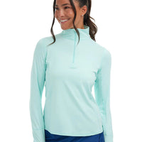 Ladies Sun Shirt - BloqUV Relaxed Mock Zip Top