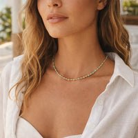 Necklace - Salty Cali Beaded Gemstone Necklace