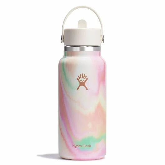 Wide Mouth Bottle - 32oz With Flex Straw Cap