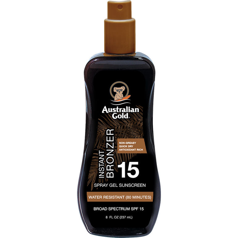 Australian Gold SPF 15 Spray Gel with Bronzer