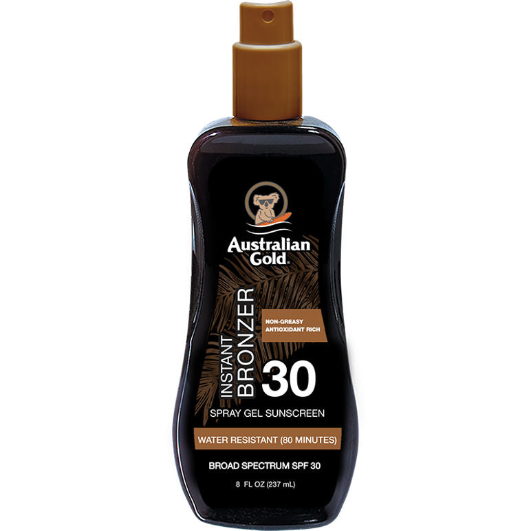 Australian Gold SPF 30 Spray Gel with Bronzer
