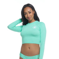 Ladies Rashguard - Body Glove Let It Be Crop Rashguard