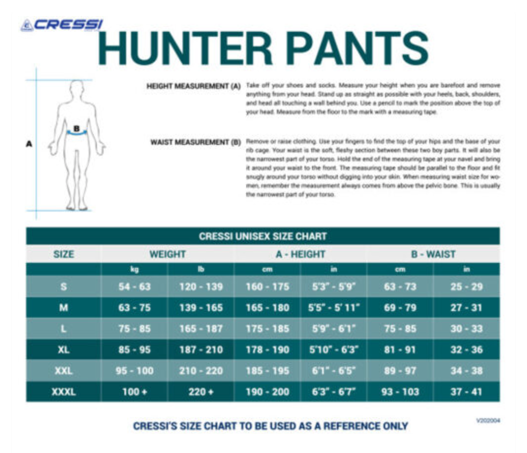 Wetsuit - Men's Cressi Hunter Rashguard Pants