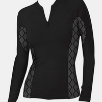 Ladies Rashguard - Makin Waves ¼ Zip Long Sleeve