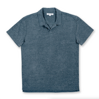 Polo Shirt - Vintage Summer Solid Terry Cloth Polo