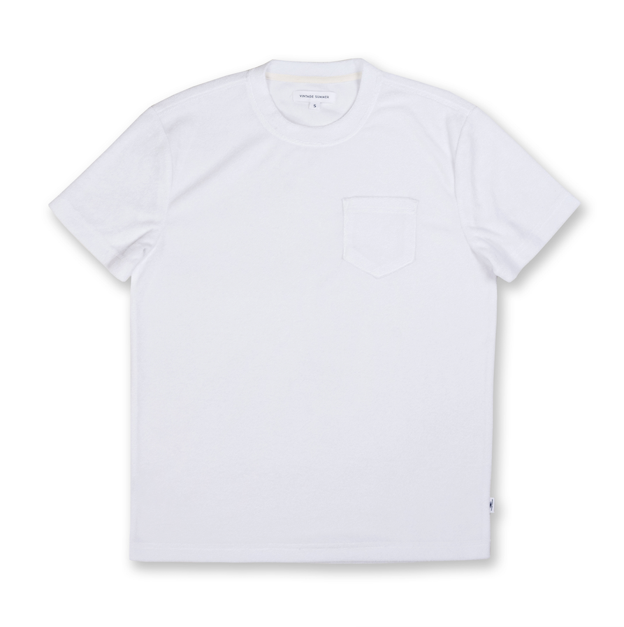 Tee - Vintage Summer Solid Terry Cloth T Shirt