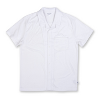 Woven Shirt - Vintage Summer Solid Terry Cloth Button Down Shirt