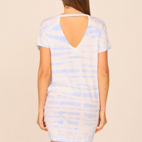Dress - Tie Dye V Back Tee Shirt Dress