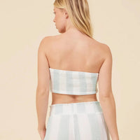 Top - Vintage Havana Cabana Stripe Gauze Bandeau Crop Top