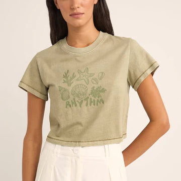 Tee - Rhythm Beachcomber Crop Crew Tee