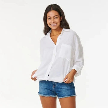Top - Rip Curl Premium Linen Button Through Shirt