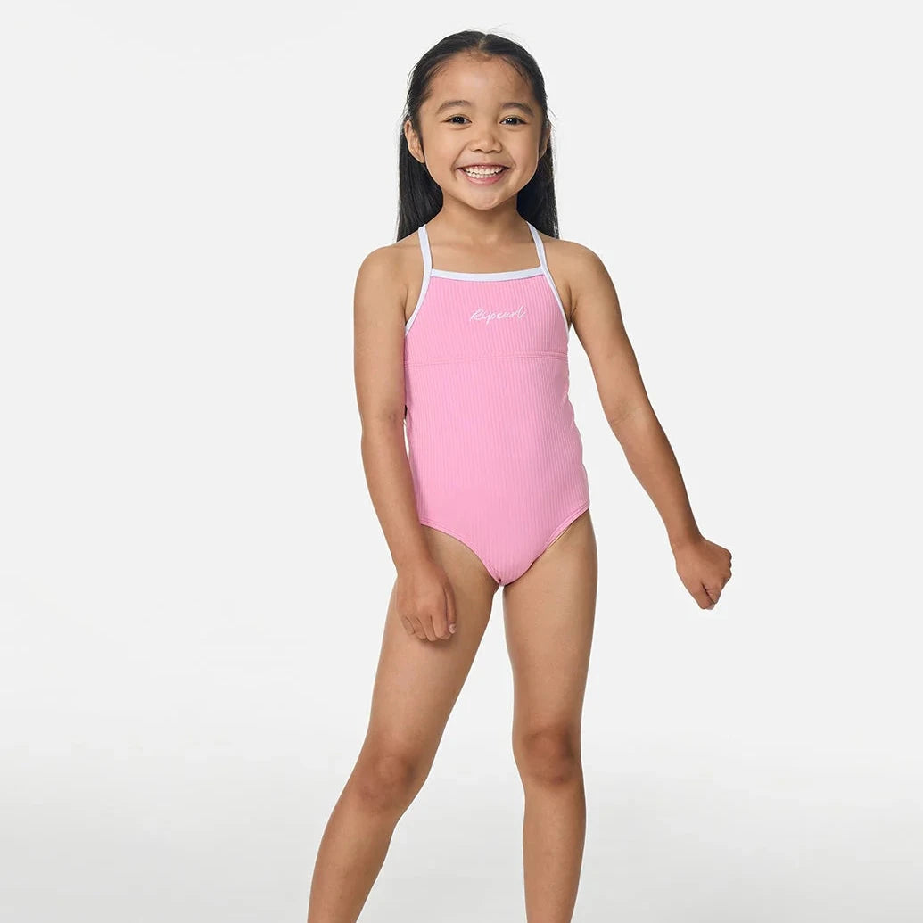 Girls Bathing Suit - Rip Curl Rib Surf Premium One Piece (1-14yrs)