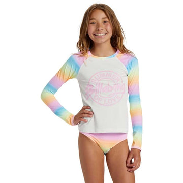 Girls Bathing Suit - Billabong Vista Dreamin Long Sleeve Rashguard Set