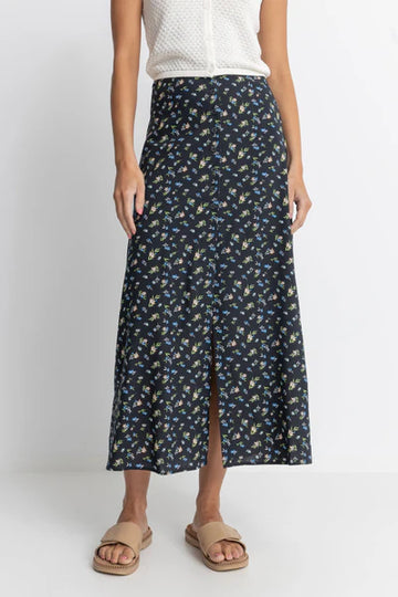 Skirt - Rhythm Fleur Floral Button Front Maxi Skirt