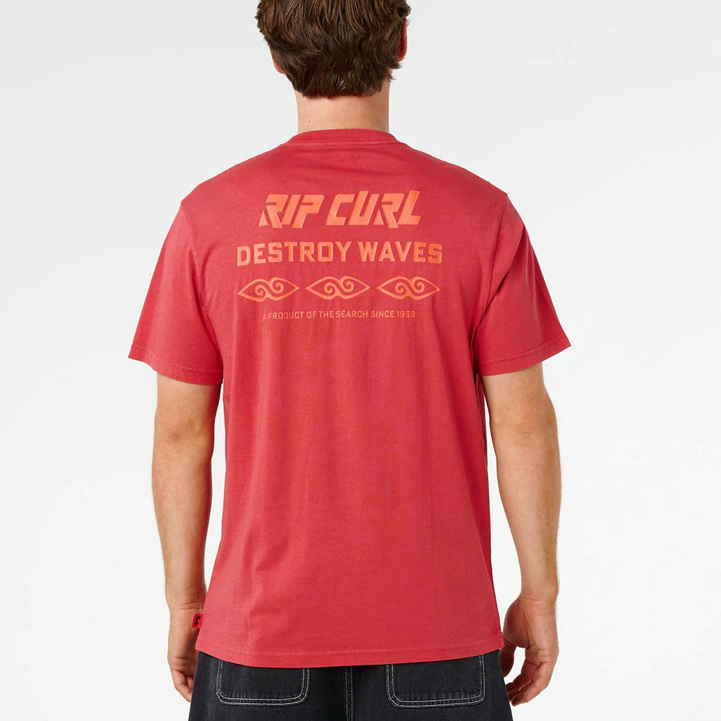 Tee - Rip Curl Mens Liquid Trips Destroy Waves Tee