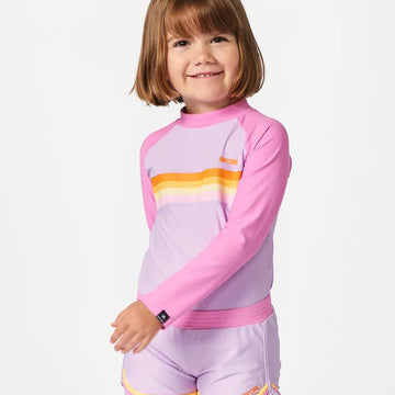 Girls Sun Shirt - Rip Curl Rainbow Tide Rashguard (3-8)