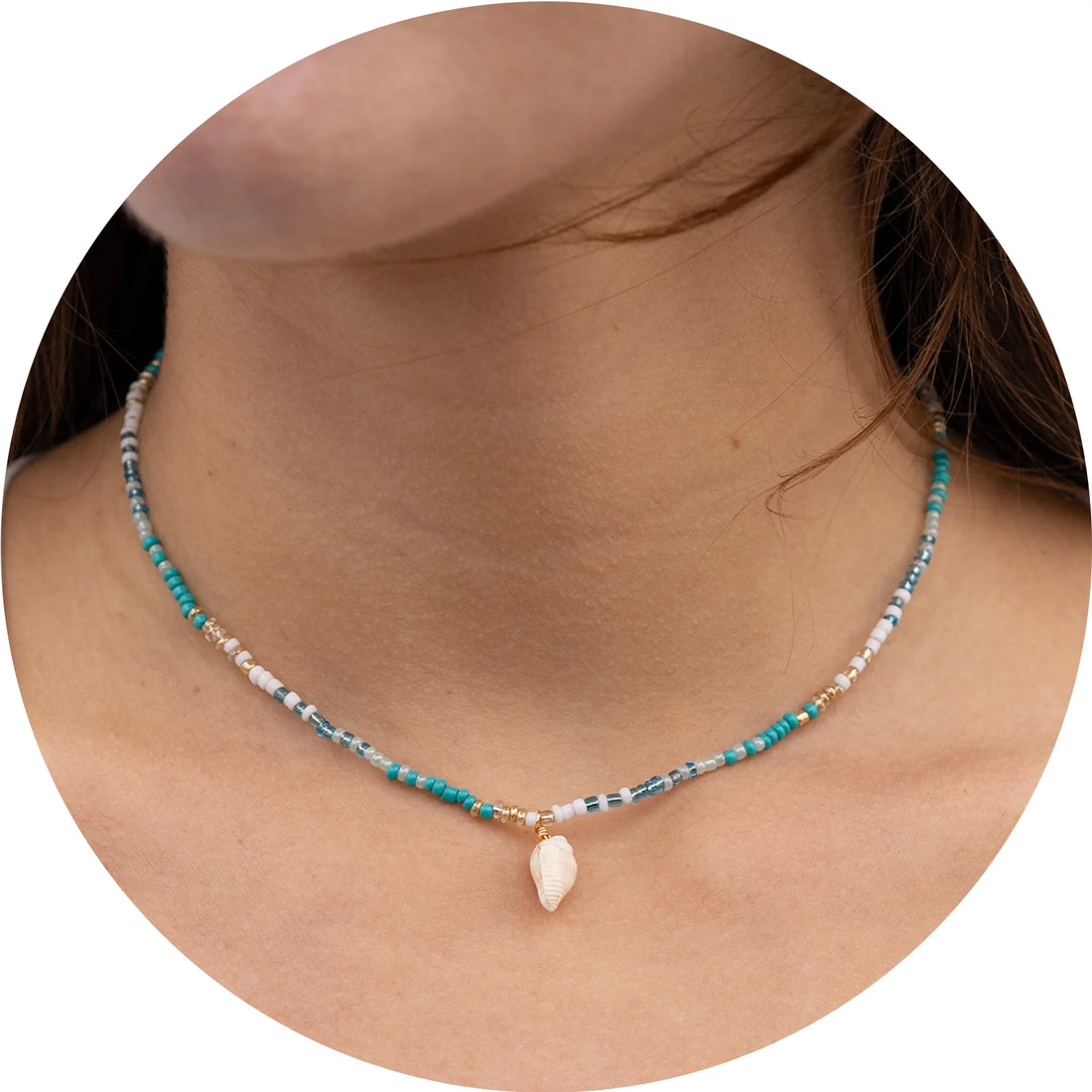 Necklace - Lotus and Luna Pukka + Seabead Necklace