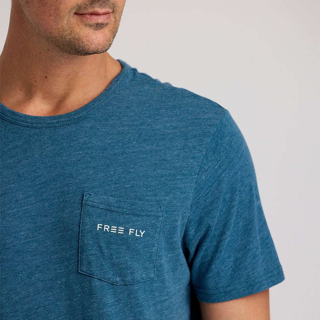 Mens Tee - Free Fly Salt And Sun Pocket Tee