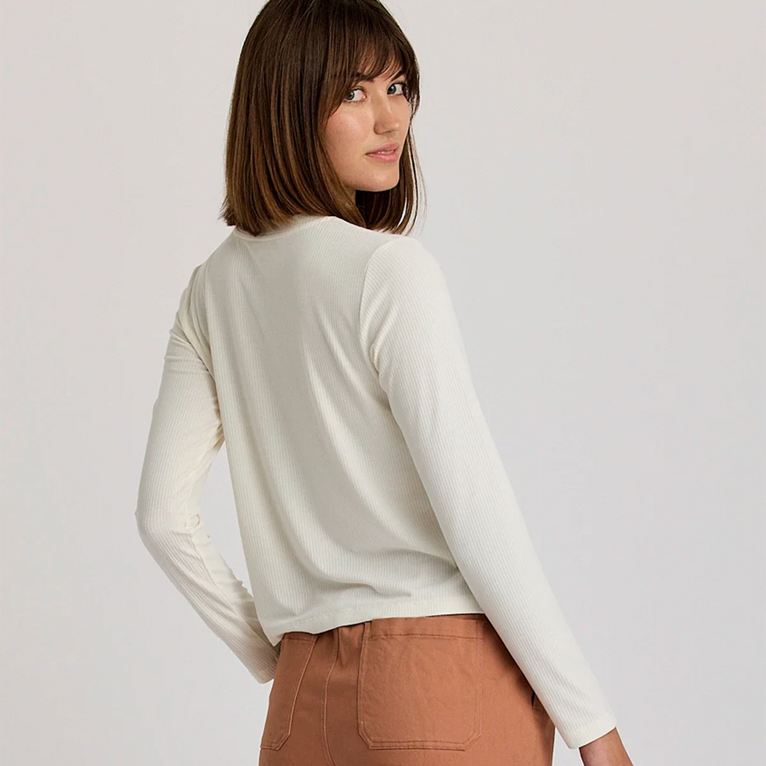 Ladies Top - Free Fly Ribbed Bamboo Long Sleeve