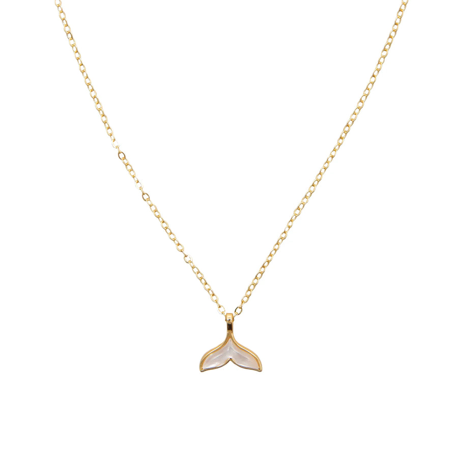 Necklace - Lotus and Luna Whale Tail Necklace